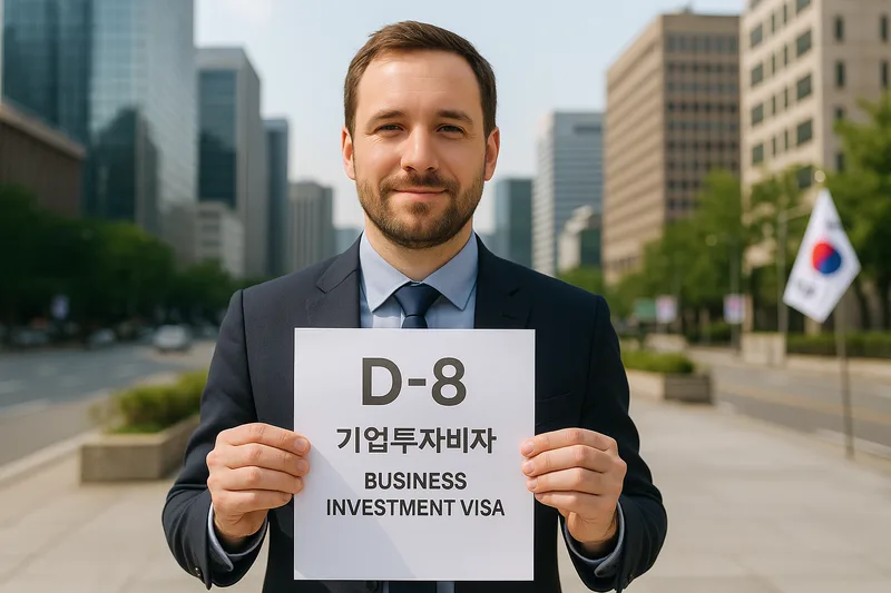 한국에서 법인을 설립하고 사업을 운영하는 외국인 투자자, D-8 기업투자비자