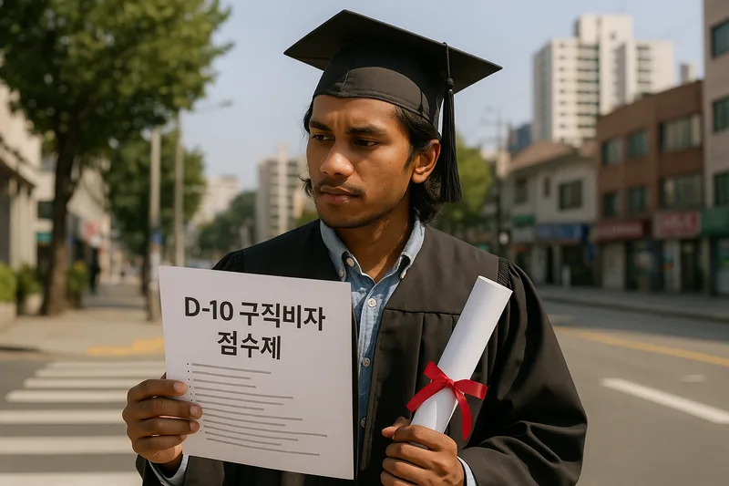 한국에서 취업을 준비하는 외국인 졸업생, D-10 구직비자 점수제