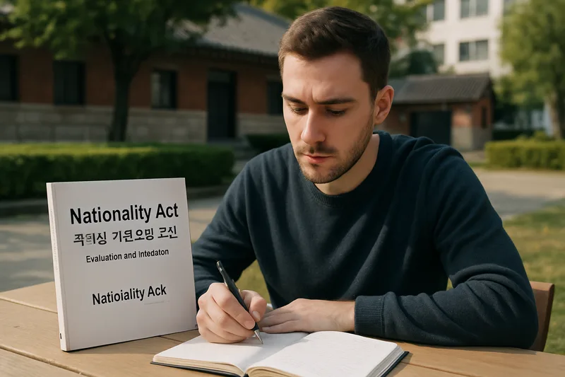 귀화 필기시험과 면접을 준비하는 외국인, 국적법 기본소양 요건