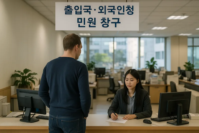 출입국·외국인청 민원 창구, 외국인등록 방문