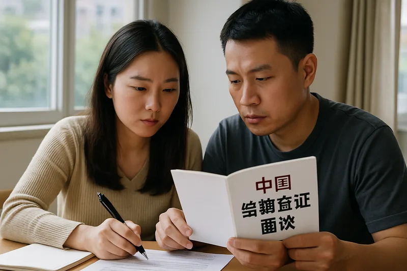 중국 결혼비자 인터뷰와 진정성 심사를 준비하는 부부