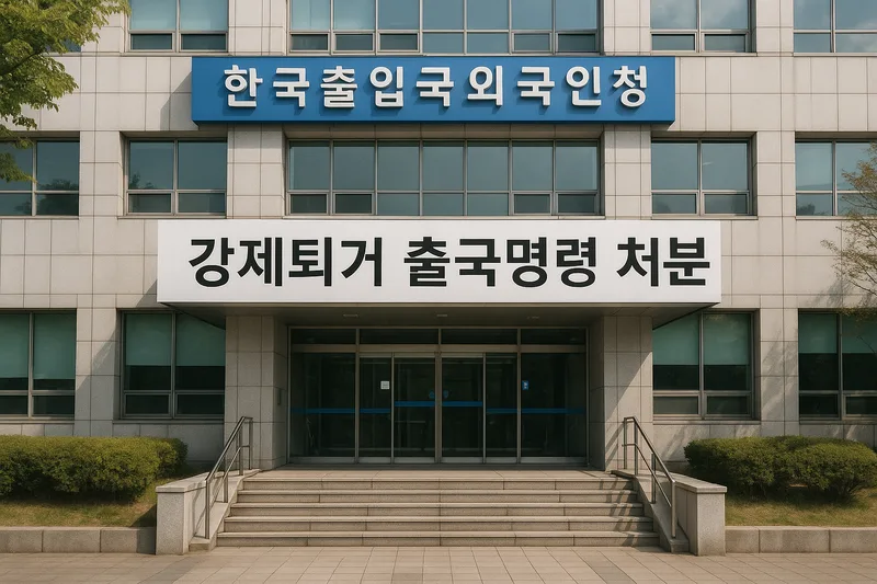 한국 출입국 외국인청 건물 외관, 강제퇴거 출국명령 처분