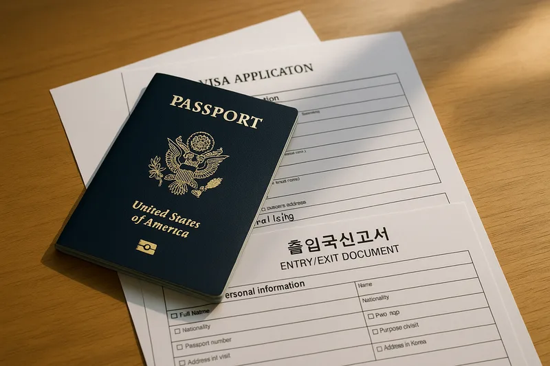 한국의 초청자가 사증발급인정서를 신청하고 해외 신청인이 대사관에서 비자를 받는 흐름을 보여주는 이미지, COE 절차