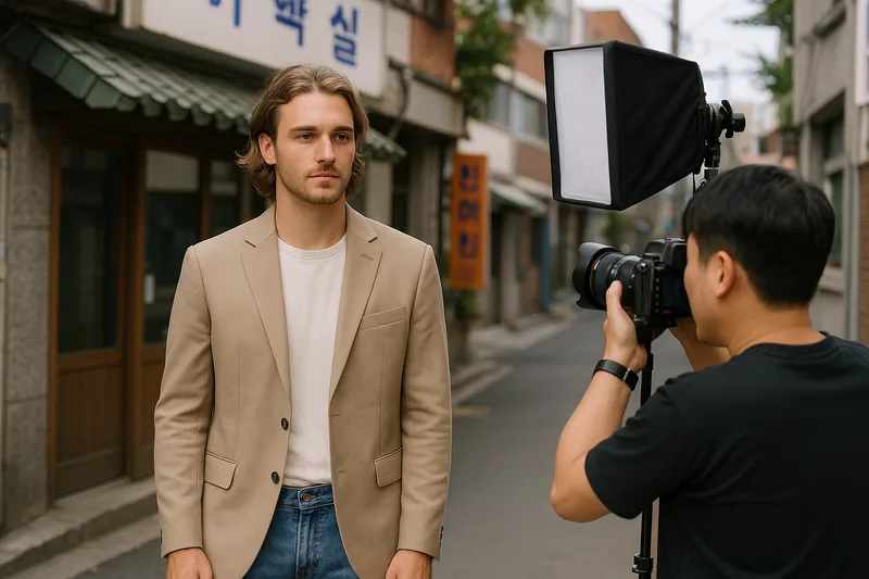 한국에서 단기 광고 촬영에 참여하는 외국인 모델, C-4 단기취업 비자 활동