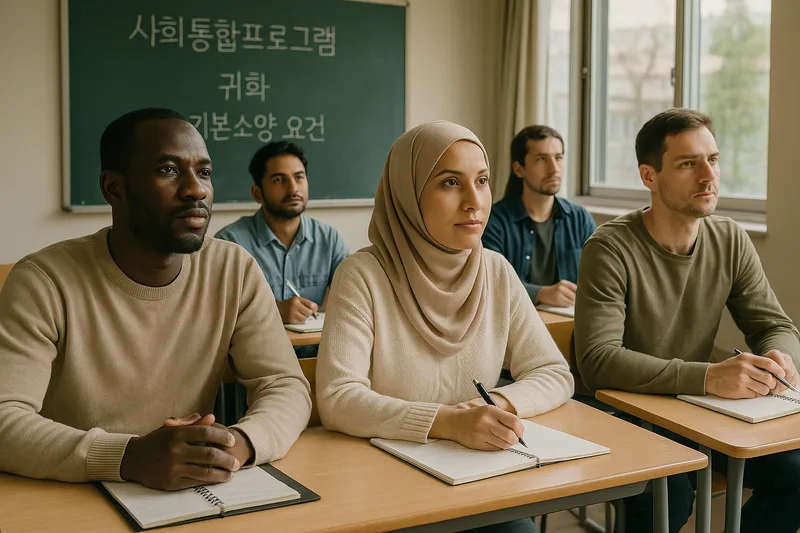 사회통합프로그램 교육을 받는 외국인들, 귀화 기본소양 요건