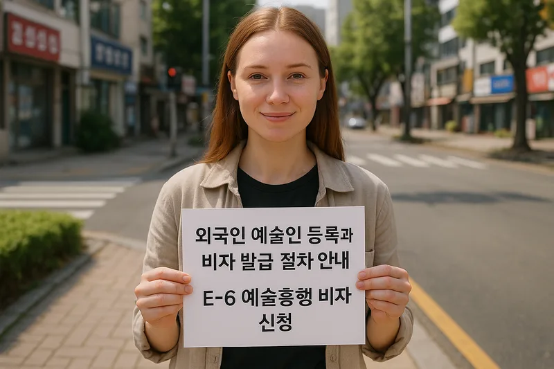 외국인 예술인 등록과 비자 발급 절차 안내, E-6 예술흥행 비자 신청