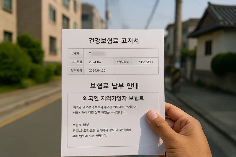 건강보험료 고지서와 납부 안내, 외국인 지역가입자 보험료 납부