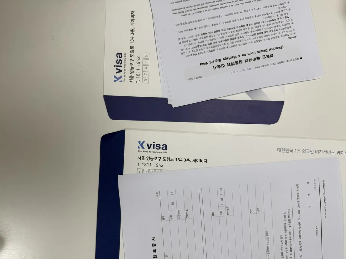 케이비자가 정리한 비자 신청 서류