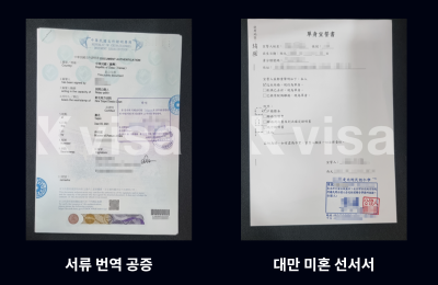 대만 국제결혼 F6비자 신청, 소득증빙 후 결혼비자 성공 ( 케이비자 고객인터뷰 )